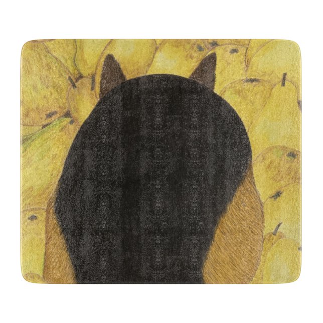 Tabla de cortar con perro y peras (Anverso)