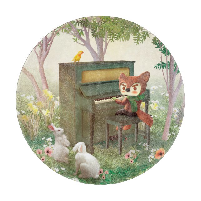 Tabla De Cortar Concierto de piano forestal (Anverso)