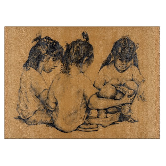 Tabla De Cortar Conejitas de la playa (Anverso)