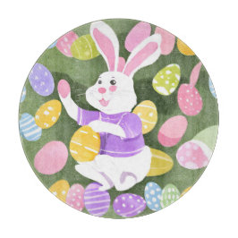 Tabla De Cortar conejito con huevos de Pascua