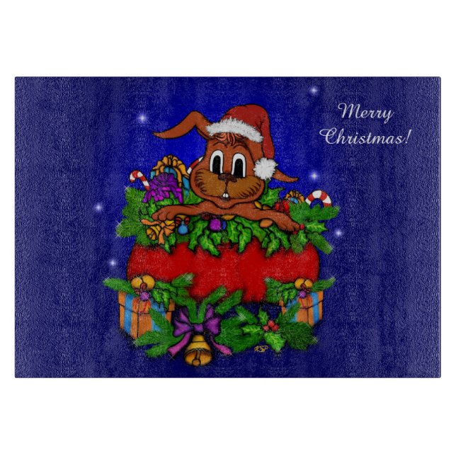 Tabla De Cortar Conejo de navidades (Anverso)