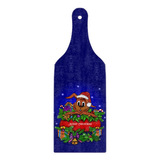 Tabla De Cortar Conejo de navidades (Anverso)