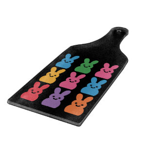 Tabla De Cortar Conejo de Pascua Huevos Cuadros Leopardo
