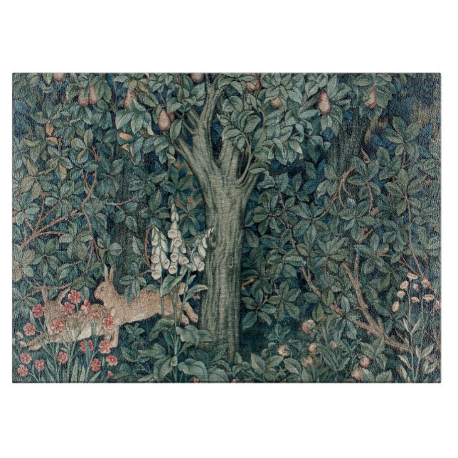 Tabla De Cortar Conejos de tallos de William Morris Woodland (Anverso)