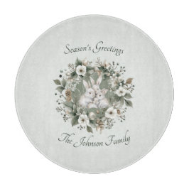 Tabla De Cortar Conejos muertos en una floral corona de invierno