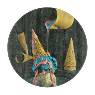 Tabla De Cortar Cono de helado de fresa
