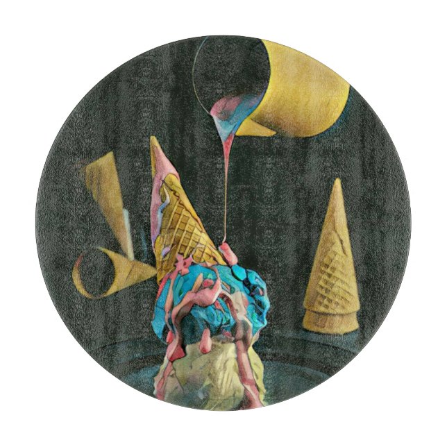 Tabla De Cortar Cono de helado de fresa (Anverso)