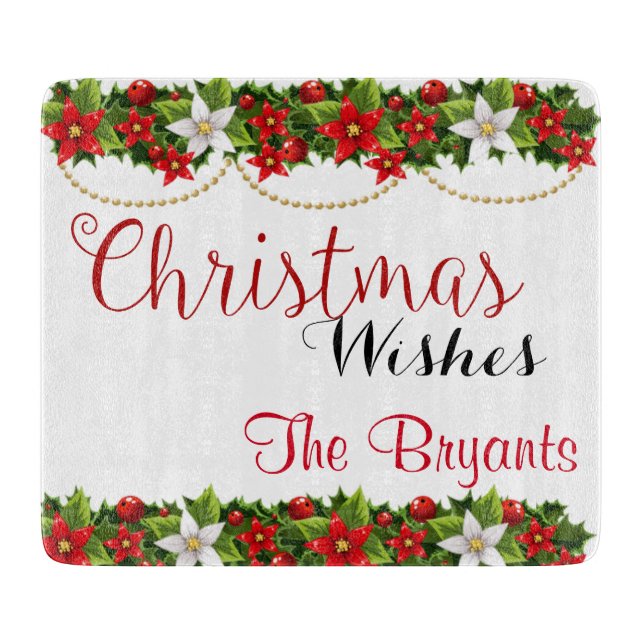 Tabla De Cortar Consejo de corte de Navidades personalizados (Anverso)