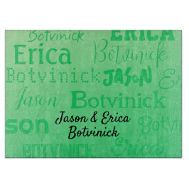 Tabla De Cortar Consejo de Retos de Nombre Verde