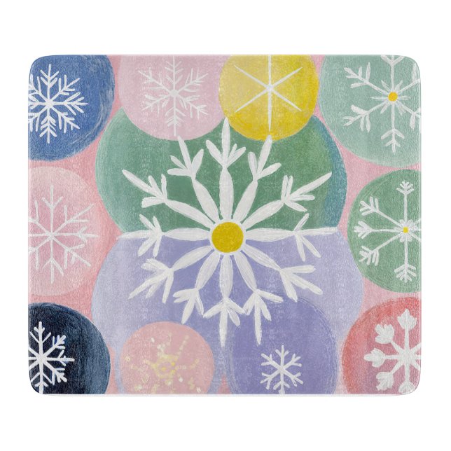 Tabla De Cortar Constelaciones de copos de nieve (Anverso)