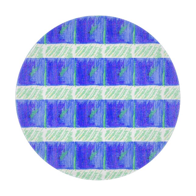 Tabla De Cortar Coolest Blue Nautical Abstract  (Anverso)