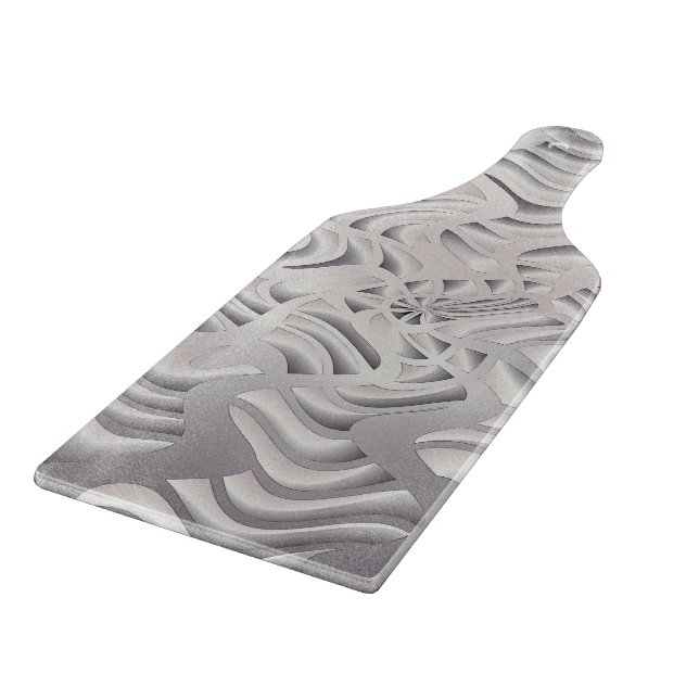 Tabla De Cortar copo de nieve de plata (Borde)