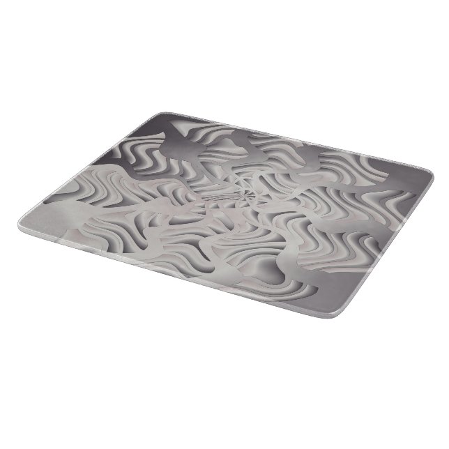 Tabla De Cortar copo de nieve de plata (Borde)