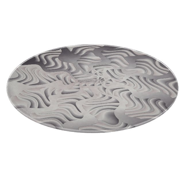 Tabla De Cortar copo de nieve de plata (Borde)