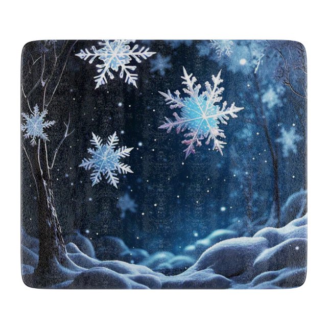 Tabla De Cortar Copos de nieve (Anverso)