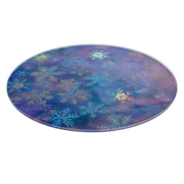 Tabla De Cortar Copos de nieve irlandeses (Borde)