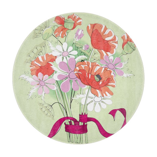 Tabla De Cortar Coppies De Cinta: Daisy Bouquet. (Anverso)