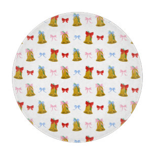 Tabla De Cortar Coquette Navidades Bells y Bows Preppy Classic