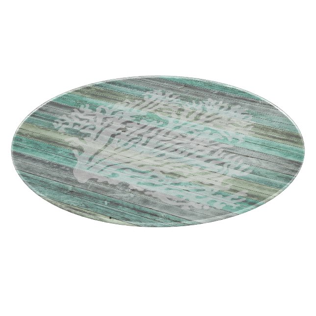 Tabla De Cortar Coral de decoración rústica (Borde)