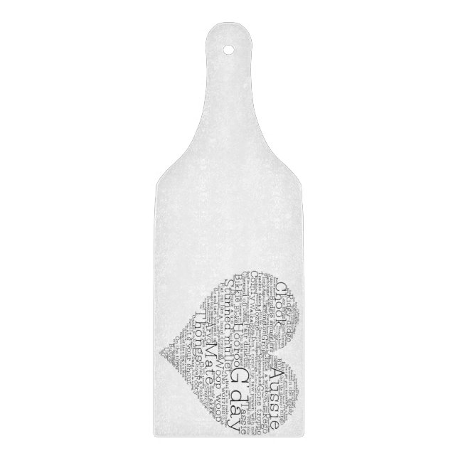 Tabla De Cortar Corazón de argot australiano (Anverso)