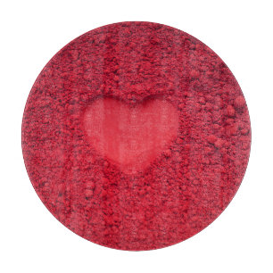 Tabla De Cortar Corazón de la Sombra de Ojos Rojos: Textura Cosmét