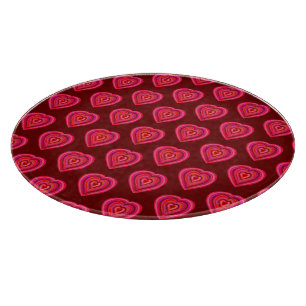 Tabla De Cortar corazón decorativo rojo