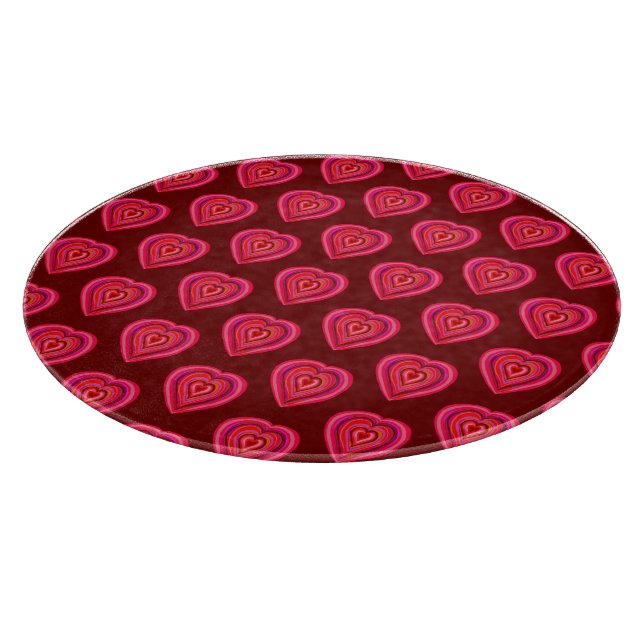 Tabla De Cortar corazón decorativo rojo (Borde)