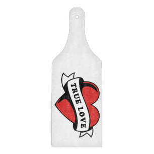 Tabla De Cortar Corazón del tatuaje del amor verdadero Diseño ro
