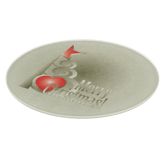 Tabla De Cortar Corazón para Navidades (Borde)