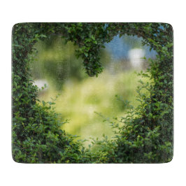 Tabla De Cortar Corazón Topiario Verde