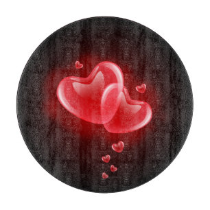 Tabla De Cortar corazones brillantes el día de San Valentín