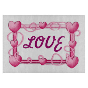 TABLA DE CORTAR CORAZONES DE AMOR