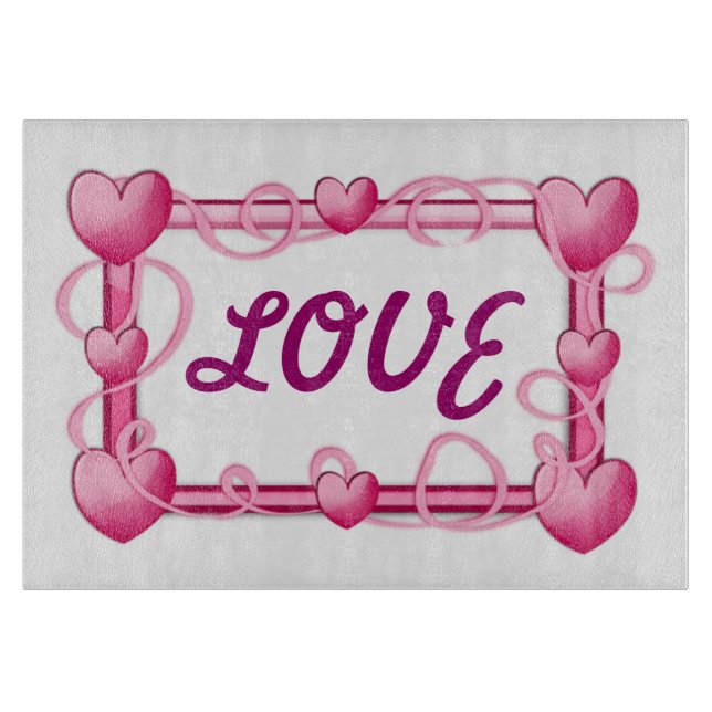 TABLA DE CORTAR CORAZONES DE AMOR (Anverso)