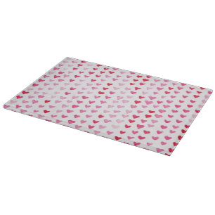 Tabla De Cortar Corazones de la acuarela