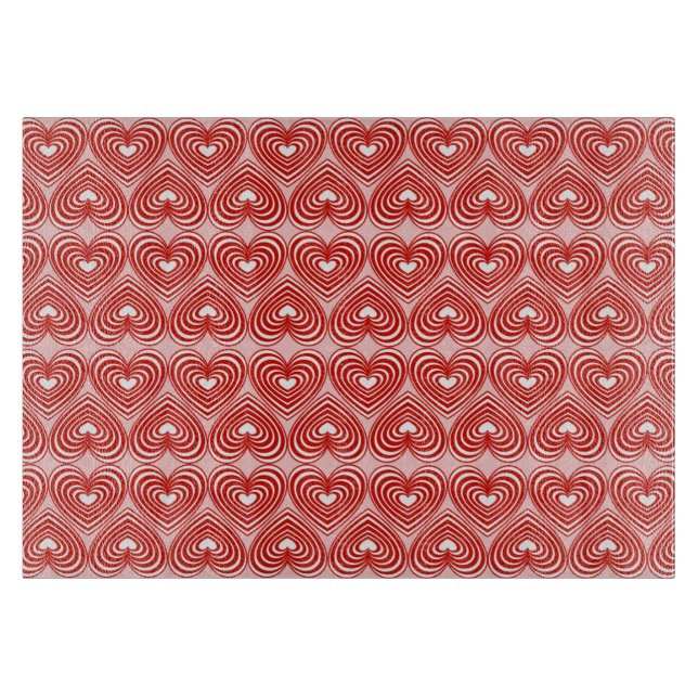 Tabla De Cortar Corazones en Lino (Anverso)