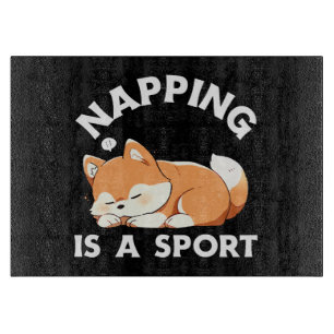 Tabla De Cortar Corgi Divertido Durmiendo Es un Deporte Amante de