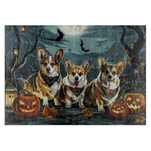 Tabla De Cortar Corgi Halloween Espeluznante