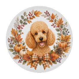 Tabla De Cortar Corona de Otoño de Caniche