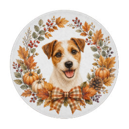 Tabla De Cortar Corona de otoño de Jack Russell Terrier