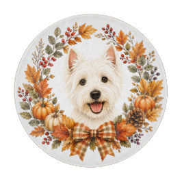 Tabla De Cortar Corona de Otoño Westie
