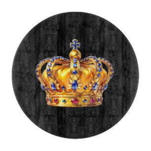 Tabla De Cortar Corona dorada real