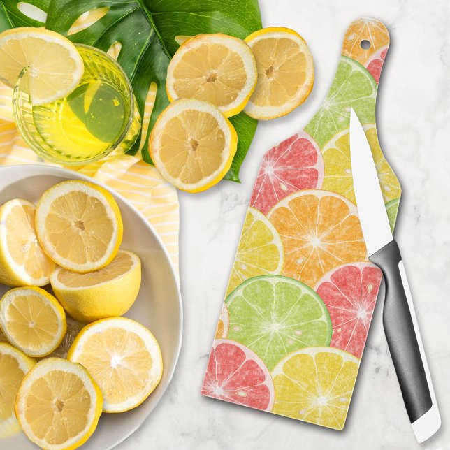 Tabla De Cortar Cortes de cítricos (Citrus Fruit Slices Glass Cutting Board)