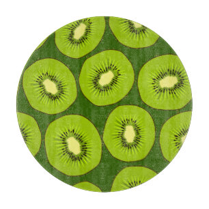 Tabla De Cortar Cortes de fruta de Kiwi: verde oscuro.