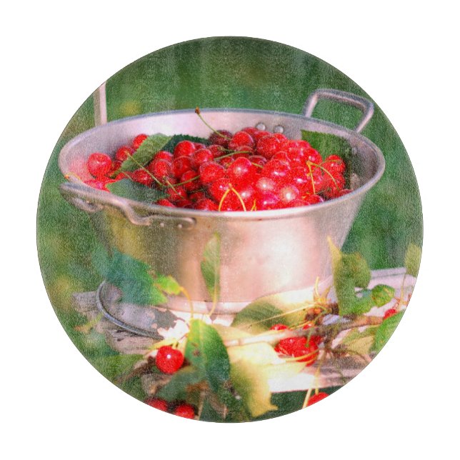 Tabla De Cortar Cosecha de cerezo, huerto de algodón Rosalinde (Anverso)