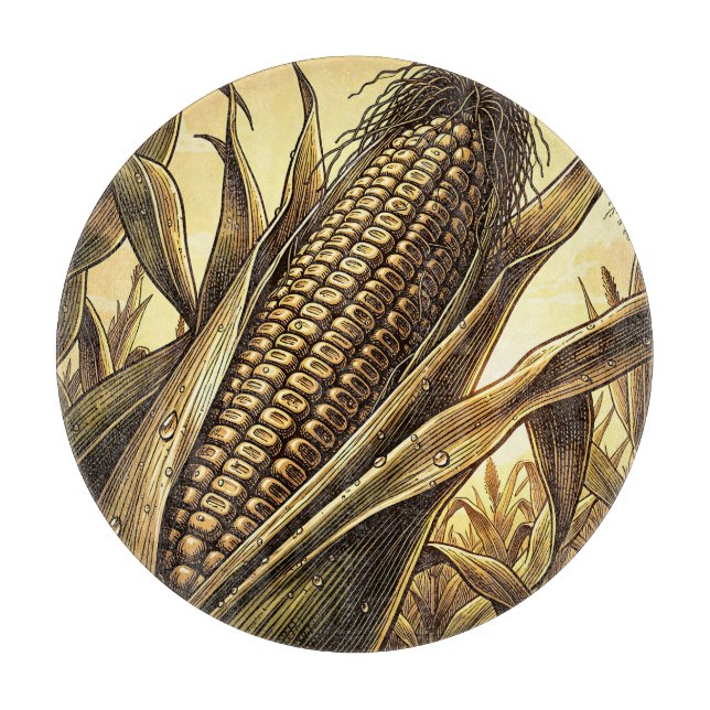 Tabla De Cortar Cosecha de Mazorca de Oro  (Anverso)