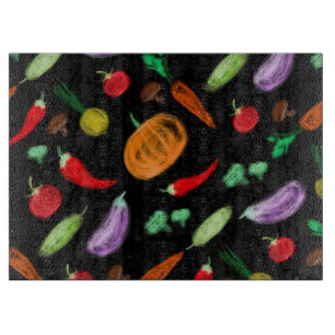 Tabla De Cortar Cosecha verduras tomate pimienta hongo de zanahori
