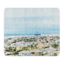 Costa de Galveston, vista de la playa y la ciudad