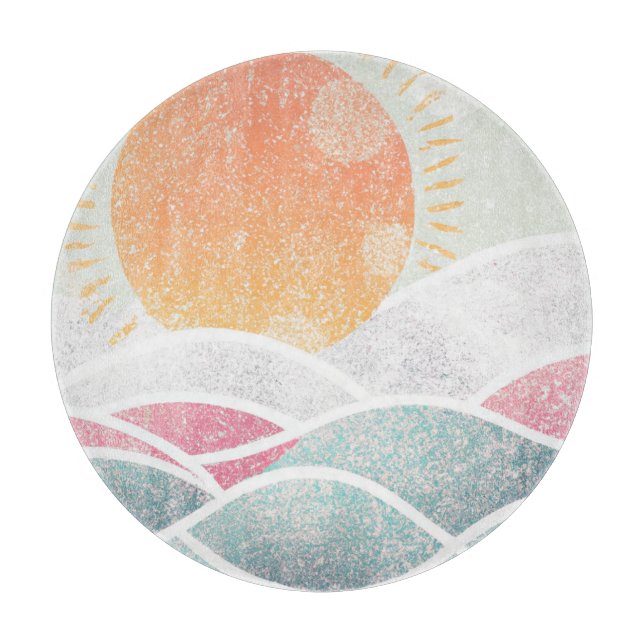 Tabla De Cortar Costa/Playa/soleado (Anverso)