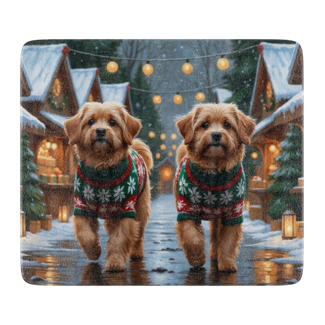 Tabla De Cortar Coton De Tulear Dogs Christmas Snow Holiday (Anverso)