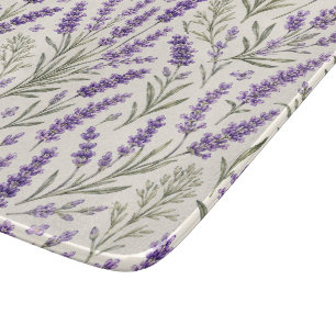 Tabla De Cortar Cottagecore Espiga Botánica de Lavanda